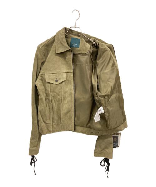 Virgin Ataraxia（ヴァージンアタラクシア）Virgin Ataraxia (ヴァージンアタラクシア) Cathedral 刺繍 SUEDO TRUCKER JACKET ブラウン サイズ:Ｍの古着・服飾アイテム