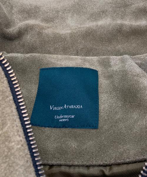 Virgin Ataraxia（ヴァージンアタラクシア）Virgin Ataraxia (ヴァージンアタラクシア) Cathedral 刺繍 SUEDO TRUCKER JACKET ブラウン サイズ:Ｍの古着・服飾アイテム