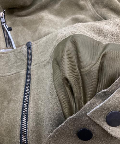 Virgin Ataraxia（ヴァージンアタラクシア）Virgin Ataraxia (ヴァージンアタラクシア) Cathedral 刺繍 SUEDO TRUCKER JACKET ブラウン サイズ:Ｍの古着・服飾アイテム