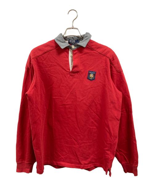 POLO RALPH LAUREN（ポロ・ラルフローレン）POLO RALPH LAUREN (ポロ・ラルフローレン) ラガーシャツ レッド サイズ:Lの古着・服飾アイテム