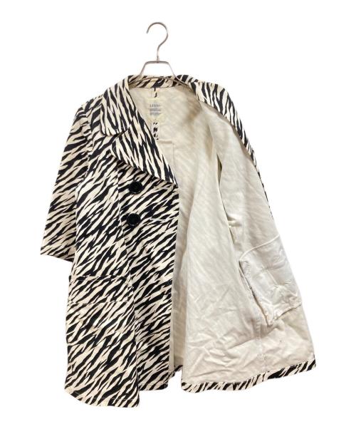LIMI feu（リミフゥ）LIMI feu (リミフゥ) ゼブラ柄コート ホワイト×ブラック サイズ:Sの古着・服飾アイテム