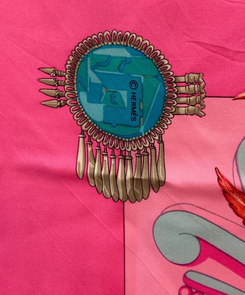 HERMES（エルメス）HERMES (エルメス) シルクスカーフ ピンクの古着・服飾アイテム