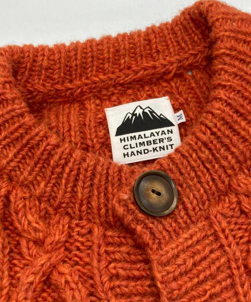 Himalayan Climber’s Hand-Knit（ヒマラヤンクライマーズハンドニット）HIMALAYAN CLIMBER’S HAND-KNIT (ヒマラヤンクライマーズハンドニット) ニットカーディガン オレンジ サイズ:Ｍの古着・服飾アイテム