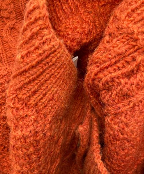 Himalayan Climber’s Hand-Knit（ヒマラヤンクライマーズハンドニット）HIMALAYAN CLIMBER’S HAND-KNIT (ヒマラヤンクライマーズハンドニット) ニットカーディガン オレンジ サイズ:Ｍの古着・服飾アイテム