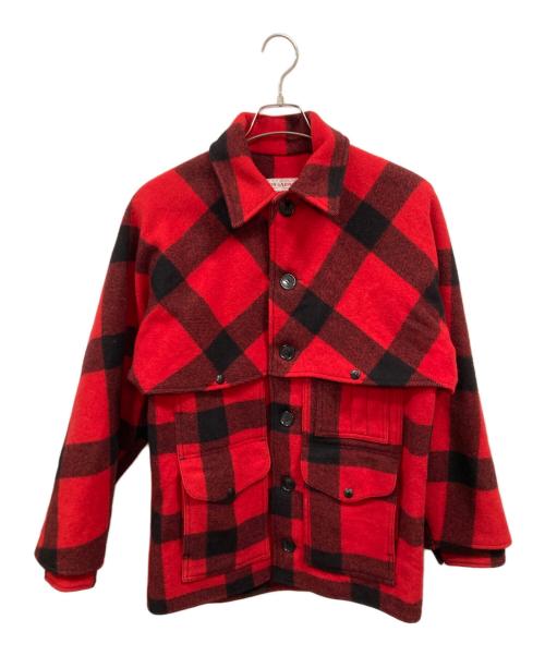 FILSON GARMENT（フィルソン ガーメント）FILSON GARMENT (フィルソン ガーメント) ウールチェックマッキーノジャケット レッド×ブラック サイズ:40の古着・服飾アイテム