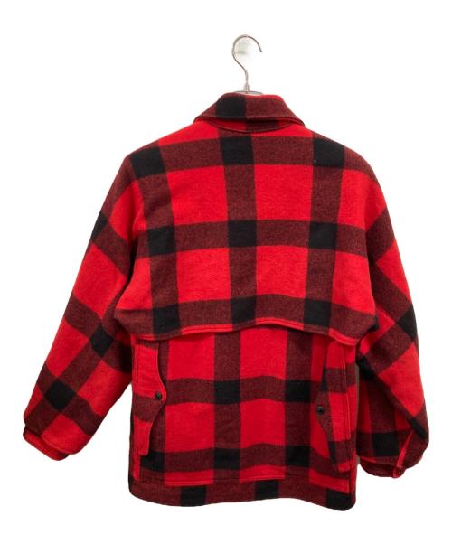 FILSON GARMENT（フィルソン ガーメント）FILSON GARMENT (フィルソン ガーメント) ウールチェックマッキーノジャケット レッド×ブラック サイズ:40の古着・服飾アイテム
