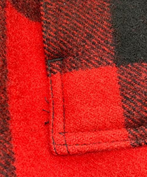 FILSON GARMENT（フィルソン ガーメント）FILSON GARMENT (フィルソン ガーメント) ウールチェックマッキーノジャケット レッド×ブラック サイズ:40の古着・服飾アイテム