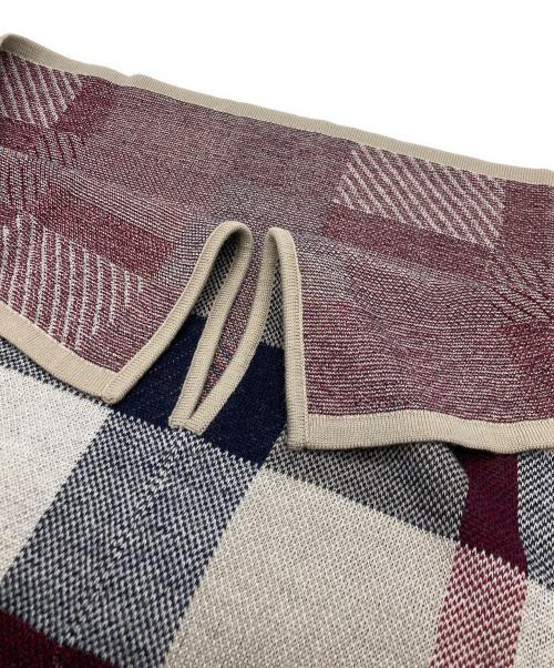 BLUE LABEL CRESTBRIDGE（ブルーレーベルクレストブリッジ）BLUE LABEL CRESTBRIDGE (ブルーレーベルクレストブリッジ) ウールチェックスカート ベージュ×ネイビー サイズ:38の古着・服飾アイテム