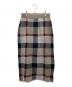 BLUE LABEL CRESTBRIDGE（ブルーレーベルクレストブリッジ）の古着「ウールチェックスカート」｜ベージュ×ネイビー