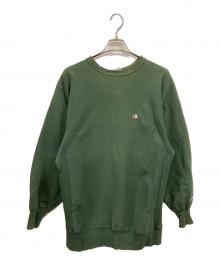 Champion REVERSE WEAVE（チャンピオン リバース ウィーブ）の古着「ヴィンテージ刺繍ロゴスウェット」｜グリーン