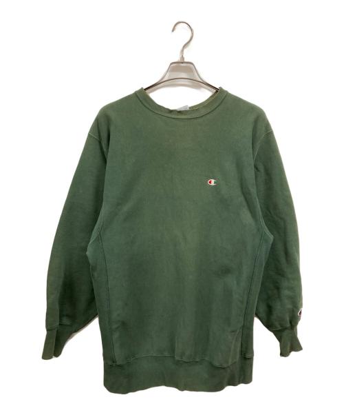 Champion REVERSE WEAVE（チャンピオン リバース ウィーブ）Champion REVERSE WEAVE (チャンピオン リバース ウィーブ) ヴィンテージ刺繍ロゴスウェット グリーン サイズ:XXLの古着・服飾アイテム