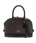 COACHコーチ）の古着「PVCコーティングキャンバス2WAYショルダーバッグ」｜ブラウン