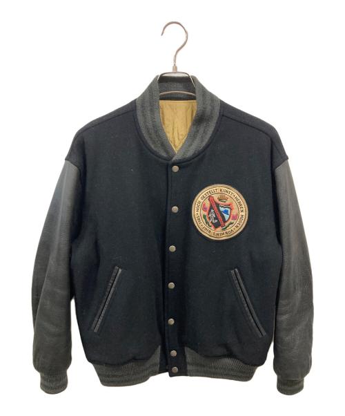 MEN'S BIGI SPORTS（メンズビギ）MEN'S BIGI SPORTS (メンズビギ) 袖レザーウールスタジャン ブラック サイズ:Ｍの古着・服飾アイテム