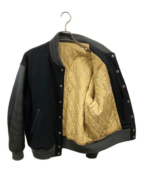 MEN'S BIGI SPORTS（メンズビギ）MEN'S BIGI SPORTS (メンズビギ) 袖レザーウールスタジャン ブラック サイズ:Ｍの古着・服飾アイテム