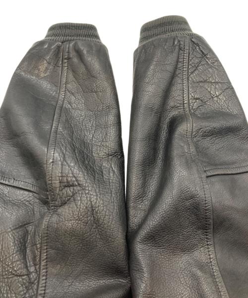 MEN'S BIGI SPORTS（メンズビギ）MEN'S BIGI SPORTS (メンズビギ) 袖レザーウールスタジャン ブラック サイズ:Ｍの古着・服飾アイテム