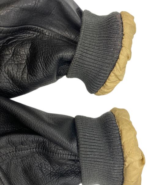 MEN'S BIGI SPORTS（メンズビギ）MEN'S BIGI SPORTS (メンズビギ) 袖レザーウールスタジャン ブラック サイズ:Ｍの古着・服飾アイテム