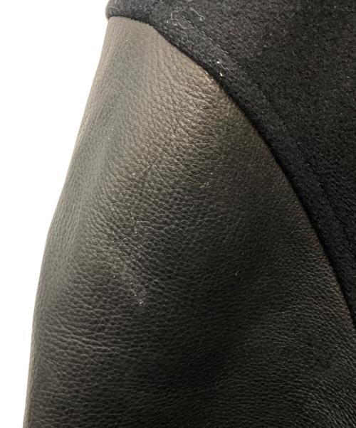 MEN'S BIGI SPORTS（メンズビギ）MEN'S BIGI SPORTS (メンズビギ) 袖レザーウールスタジャン ブラック サイズ:Ｍの古着・服飾アイテム