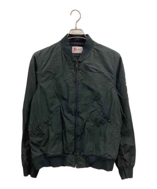 Hysteric Glamour（ヒステリックグラマー）Hysteric Glamour (ヒステリックグラマー) 刺繍ジップブルゾン ブラック サイズ:Ⅼの古着・服飾アイテム