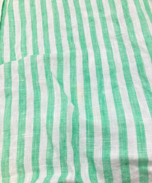 POLO RALPH LAUREN（ポロ・ラルフローレン）POLO RALPH LAUREN (ポロ・ラルフローレン) リネンストライプシャツ グリーン サイズ:Lの古着・服飾アイテム