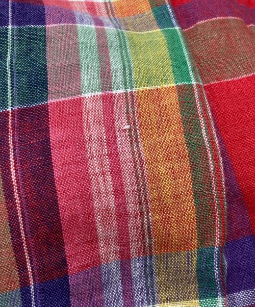 POLO RALPH LAUREN（ポロ・ラルフローレン）POLO RALPH LAUREN (ポロ・ラルフローレン) リネンチェックシャツ レッド サイズ:Ⅼの古着・服飾アイテム