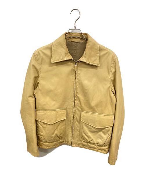 dunhill（ダンヒル）dunhill (ダンヒル) レザージャケット イエロー サイズ:Sの古着・服飾アイテム