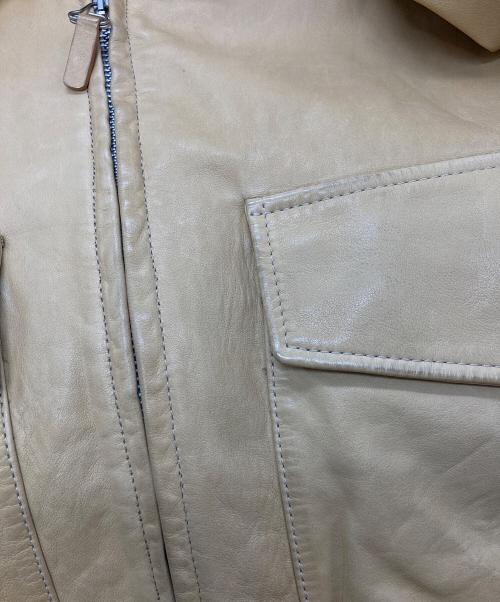 dunhill（ダンヒル）dunhill (ダンヒル) レザージャケット イエロー サイズ:Sの古着・服飾アイテム