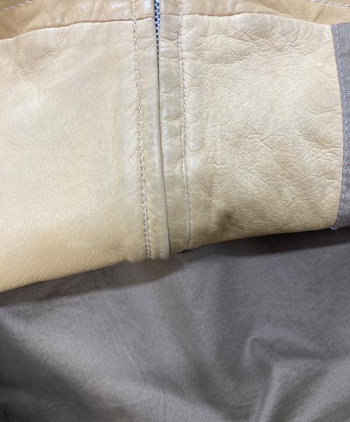 dunhill（ダンヒル）dunhill (ダンヒル) レザージャケット イエロー サイズ:Sの古着・服飾アイテム