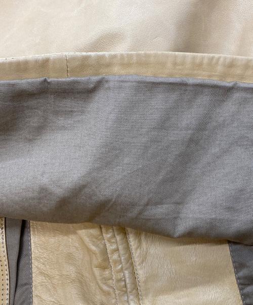 dunhill（ダンヒル）dunhill (ダンヒル) レザージャケット イエロー サイズ:Sの古着・服飾アイテム