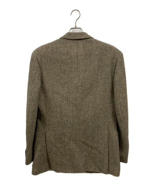 MARGARET HOWELL（マーガレットハウエル）MARGARET HOWELL (マーガレットハウエル) Harris Tweed (ハリスツイード) ツイードジャケット ブラウン サイズ:Lの古着・服飾アイテム