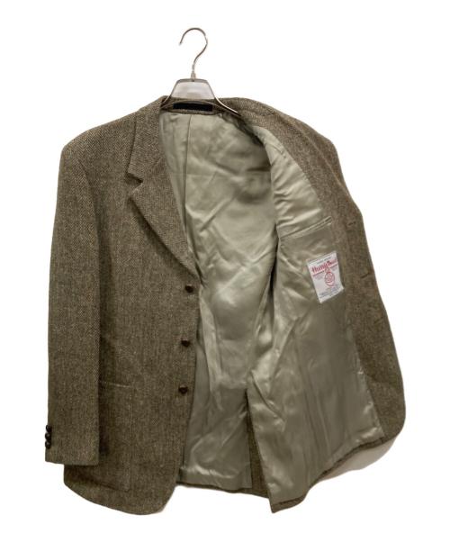 MARGARET HOWELL（マーガレットハウエル）MARGARET HOWELL (マーガレットハウエル) Harris Tweed (ハリスツイード) ツイードジャケット ブラウン サイズ:Lの古着・服飾アイテム