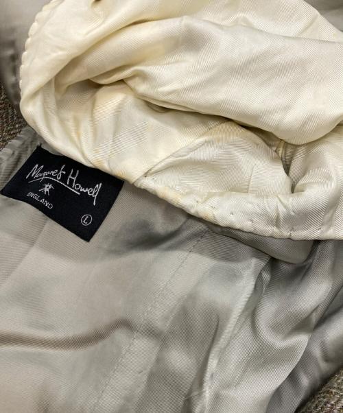 MARGARET HOWELL（マーガレットハウエル）MARGARET HOWELL (マーガレットハウエル) Harris Tweed (ハリスツイード) ツイードジャケット ブラウン サイズ:Lの古着・服飾アイテム