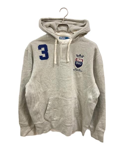 POLO RALPH LAUREN（ポロ・ラルフローレン）POLO RALPH LAUREN (ポロ・ラルフローレン) プルオーバーパーカー グレー サイズ:Lの古着・服飾アイテム