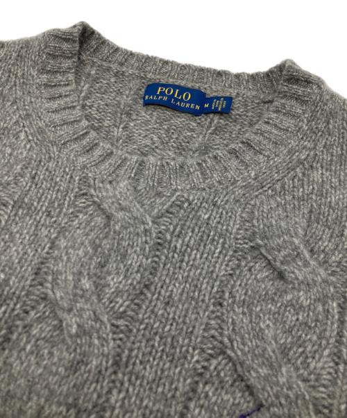 POLO RALPH LAUREN（ポロ・ラルフローレン）POLO RALPH LAUREN (ポロ・ラルフローレン) ケーブルニット グレー サイズ:Ｍの古着・服飾アイテム