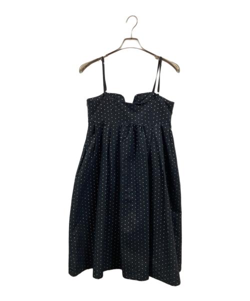 OBLI（オブリ）OBLI (オブリ) 米沢別注ゴールドドットキャミワンピース ブラック サイズ:1の古着・服飾アイテム