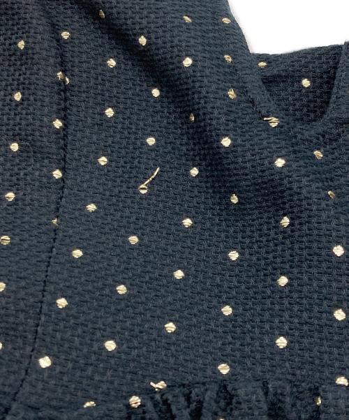 OBLI（オブリ）OBLI (オブリ) 米沢別注ゴールドドットキャミワンピース ブラック サイズ:1の古着・服飾アイテム