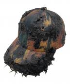 GBMOUTHジービーマウス）の古着「1of1 Decostructed Nature Camo Cap」｜ブラウン×ネイビー