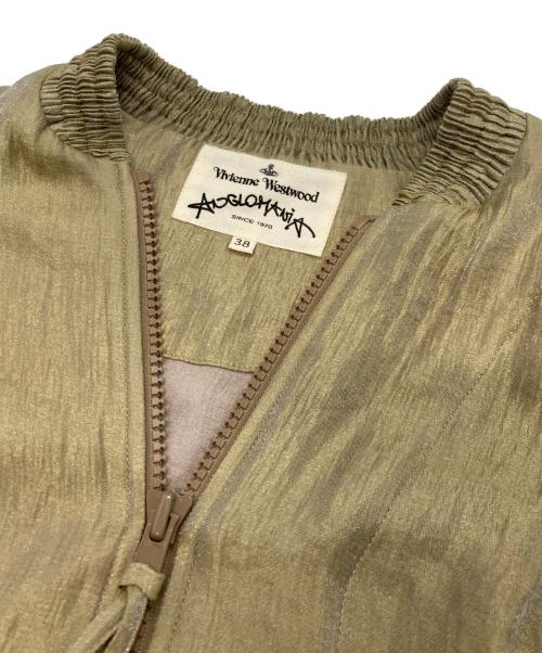 Vivienne Westwood ANGLOMANIA（ヴィヴィアンウエストウッドアングロマニア）Vivienne Westwood ANGLOMANIA (ヴィヴィアンウエストウッドアングロマニア) ジップアップジャケット カーキ サイズ:38の古着・服飾アイテム