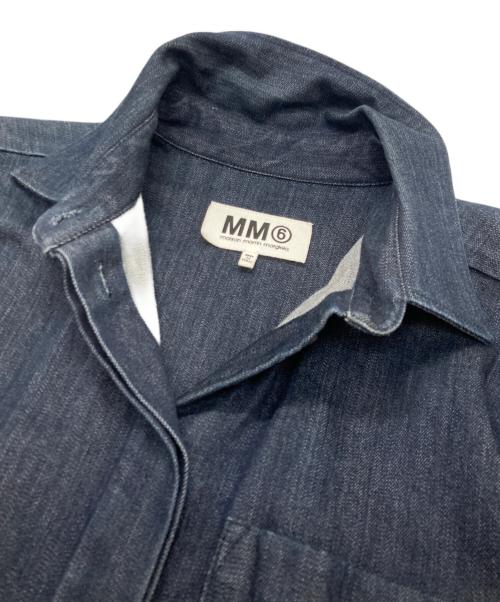MM6 Maison Margiela（エムエムシックスメゾンマルジェラ）MM6 Maison Margiela (エムエムシックスメゾンマルジェラ) ロングデニムシャツ インディゴ サイズ:36の古着・服飾アイテム