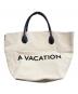 A VACATION（ア ヴァケーション）の古着「キャンバストートバッグ」｜アイボリー×ブラック