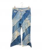 TAAKKターク）の古着「DENIM ESCARGOT FLARE」｜インディゴ