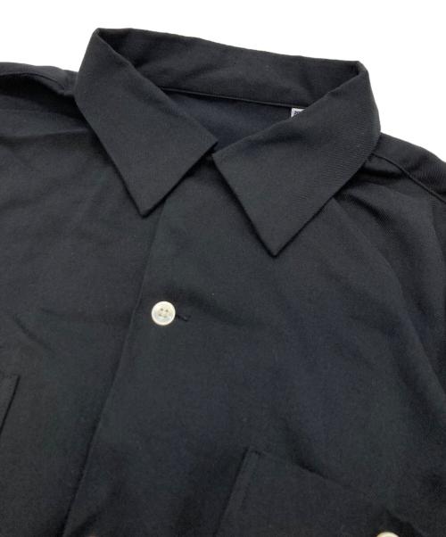 GABANARO Collection（ギャバナロ・コレクション）GABANARO Collection (ギャバナロ・コレクション) Rayon  Loop Collar Shirt ブラック サイズ:1の古着・服飾アイテム