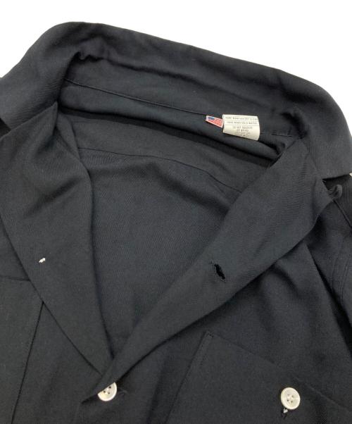 GABANARO Collection（ギャバナロ・コレクション）GABANARO Collection (ギャバナロ・コレクション) Rayon  Loop Collar Shirt ブラック サイズ:1の古着・服飾アイテム