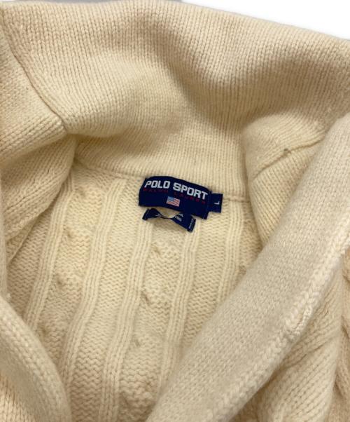 POLO SPORT（ポロスポーツ）POLO SPORT (ポロスポーツ) ショールカラーニットカーディガン アイボリー サイズ:Lの古着・服飾アイテム