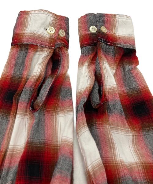 TOWN CRAFT（タウンクラフト）TOWN CRAFT (タウンクラフト) オンブレチェックシャツ ホワイト×レッド サイズ:-の古着・服飾アイテム