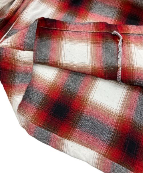 TOWN CRAFT（タウンクラフト）TOWN CRAFT (タウンクラフト) オンブレチェックシャツ ホワイト×レッド サイズ:-の古着・服飾アイテム