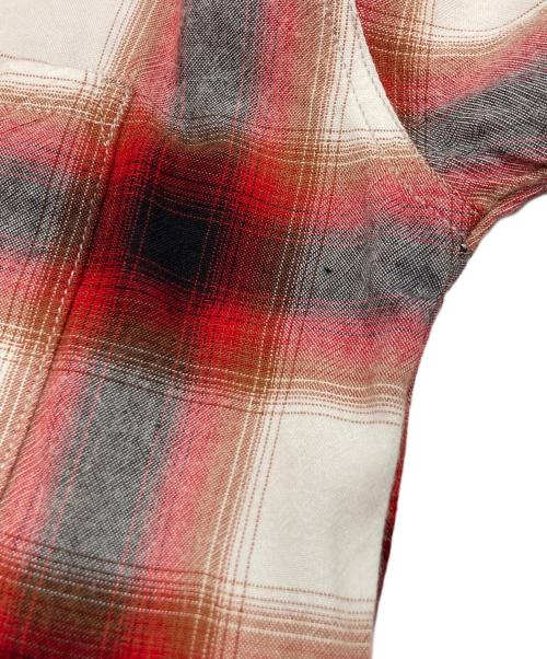 TOWN CRAFT（タウンクラフト）TOWN CRAFT (タウンクラフト) オンブレチェックシャツ ホワイト×レッド サイズ:-の古着・服飾アイテム