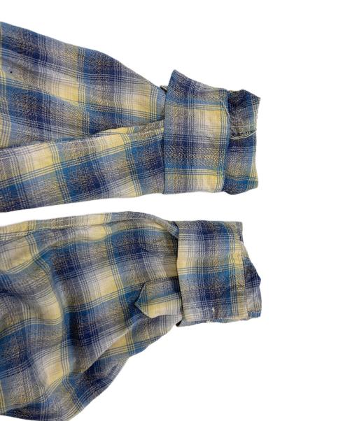 Davinci（ダヴィンチ）Davinci (ダヴィンチ) レーヨンチェックシャツ ブルー サイズ:Ｍの古着・服飾アイテム