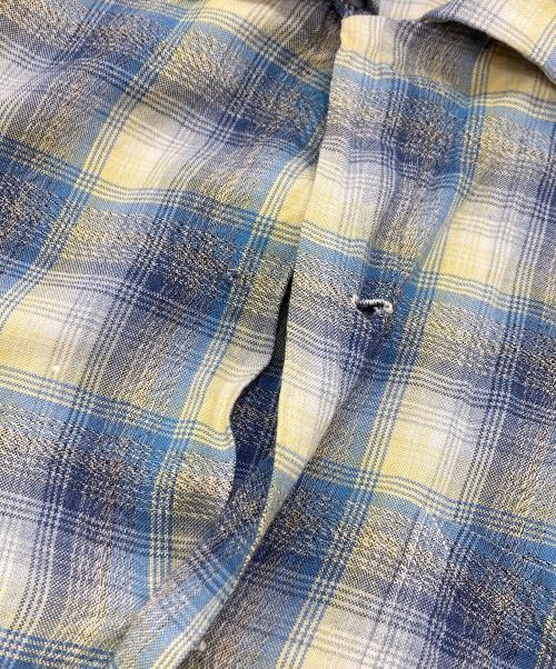 Davinci（ダヴィンチ）Davinci (ダヴィンチ) レーヨンチェックシャツ ブルー サイズ:Ｍの古着・服飾アイテム