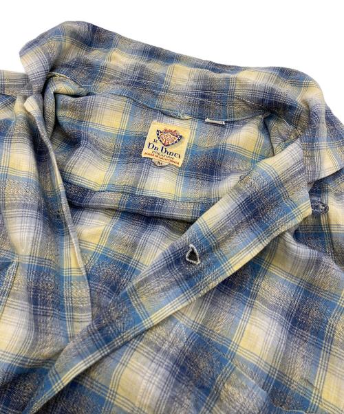 Davinci（ダヴィンチ）Davinci (ダヴィンチ) レーヨンチェックシャツ ブルー サイズ:Ｍの古着・服飾アイテム