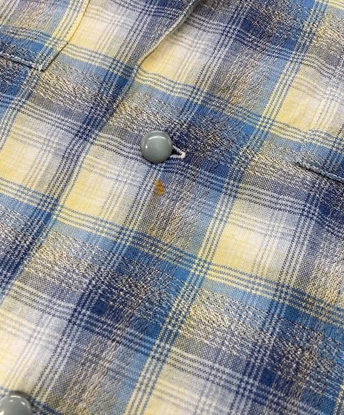 Davinci（ダヴィンチ）Davinci (ダヴィンチ) レーヨンチェックシャツ ブルー サイズ:Ｍの古着・服飾アイテム